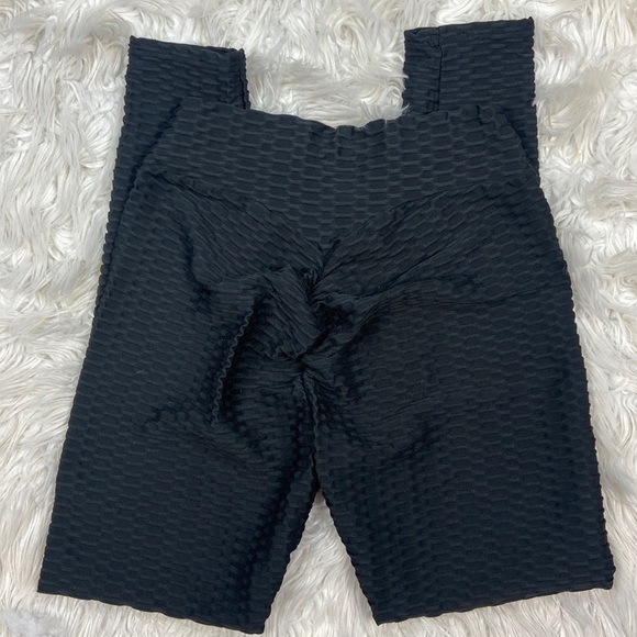 Viral TikTok Booty Shaping Honeycomb High Waisted Black Leggings - Picture 5 of 6